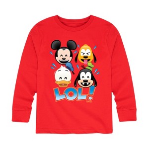 Boys' - Disney - Lol Emojis Long Sleeve Graphic T-Shirt - 1 of 4