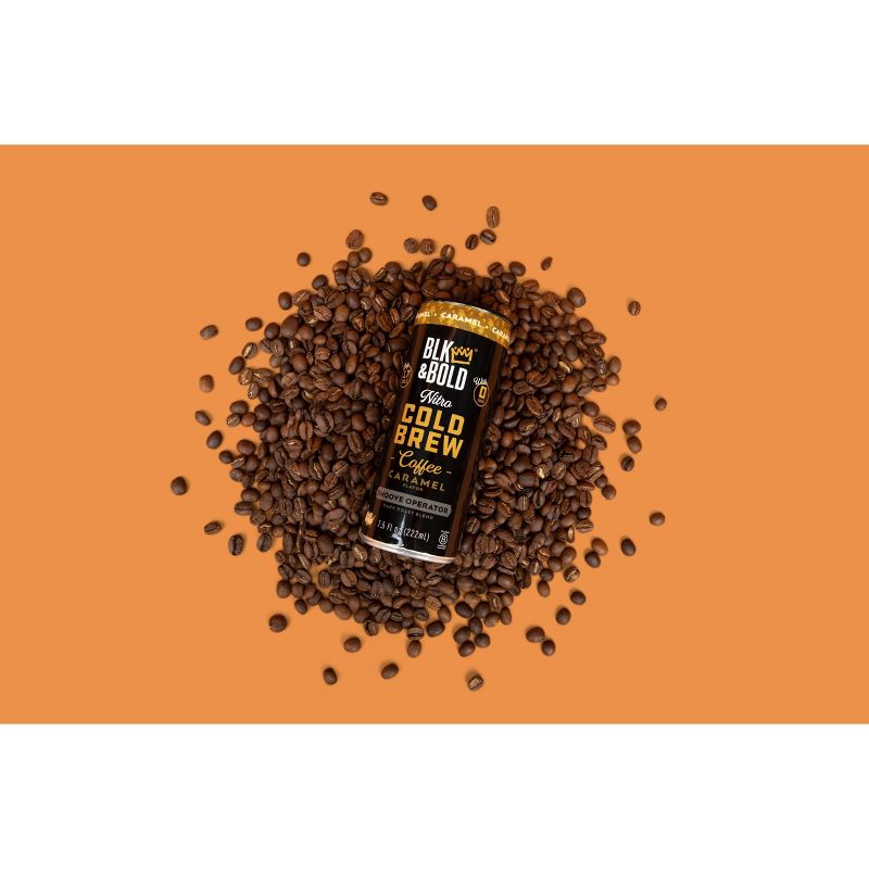 BLK &#38; Bold Caramel Nitro Cold Brew Coffee - 7.5 fl oz Can, 4 of 7