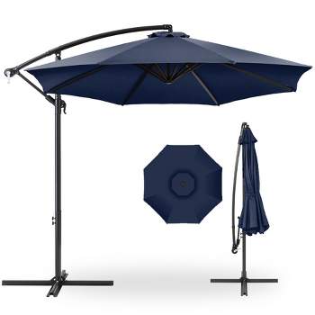 Best Choice Products 10ft Offset Hanging Outdoor Market Patio Umbrella w/ Easy Tilt Adjustment