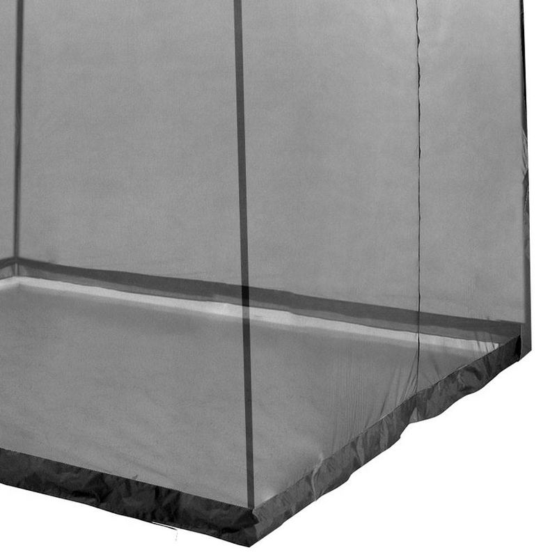 Z-Shade 10' x 10' Screenroom Shade Protectant Attachment for 13' x 13' Outdoor Shelter Tent Gazebos, Accessory Only, Black, 4 of 7