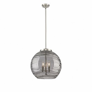 Athens Deco Swirl - 3 Light Pendant In Industrial Style-19.5 Inches Tall and 17.88 Inches Wide - 1 of 1