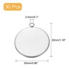 Unique Bargains Stainless Steel Cabochons Pendant Blank Tray for DIY Crafting 0.98" 30 Pcs - 2 of 4
