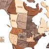 HomeRoots 35" X 59" Brown and Beige Wood World Map Hanging Dimensional Sculpture - 4 of 4
