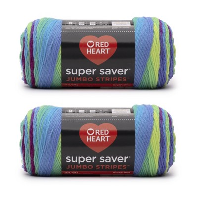Red Heart Super Saver Yarn 12 Pack-Parrot Stripe