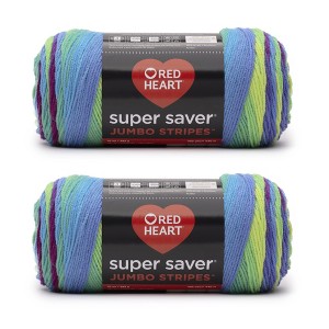 Red Heart Super Saver Yarn 12 Pack-Parrot Stripe - 1 of 3