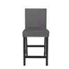 New Classic Furniture,Furniture Celeste 39.5" Wood Counter Chair In Gray (Set Of 2) - 3 of 4