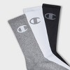 Champion Authentic Originals Men's 3pk Logo Cushion Crew Socks - 6-12 - 3 of 4