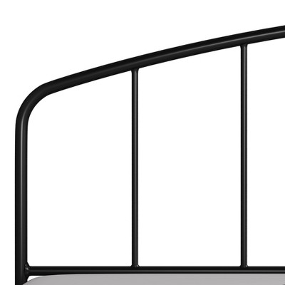 Tolland Black Metal King Spindle Headboard with Arched Design