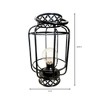 Essential Decor & Beyond 12.6" Black Metal Iron LED Battery Powered Tabletop Lantern With Handle - 2 of 2