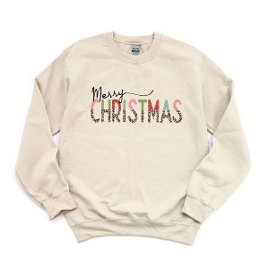 Simply Sage Market Women's Graphic Sweatshirt Leopard Merry Christmas - 1 of 4