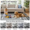 Braided Print Area Rug Washable Bedroom Rugs Bordered Geometric Indoor Soft Carpet Farmhouse Low Pile Non Slip Throw Floor Cover - 4 of 4