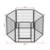 Sevobal Pet Carriers, 6 Panels Freestanding Dog Fence with Support Feet and Gates, Portable Fence for Yard Camping, Black, 54.5"*54.5"*31.7" - 4 of 4