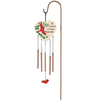 Collections Etc A Visitor From Heaven' Cardinal Memorial Wind Chime