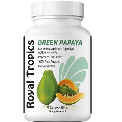 Green Papaya Digestive Enzymes by Royal Tropics  -  75 Capsule