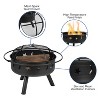 Flash Furniture 29" Round Wood Burning Firepit with Mesh Spark Screen - 3 of 4