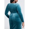 ELOQUII Women's Plus Size Velvet Long Sleeve Top - 3 of 4