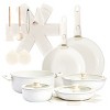 22-Piece Non-Stick Cookware Set, 6 Pots & 3 Lids, Removable Handles, Oven & Dishwasher Safe, Includes 28cm Soup Pot, Cream White - 4 of 4