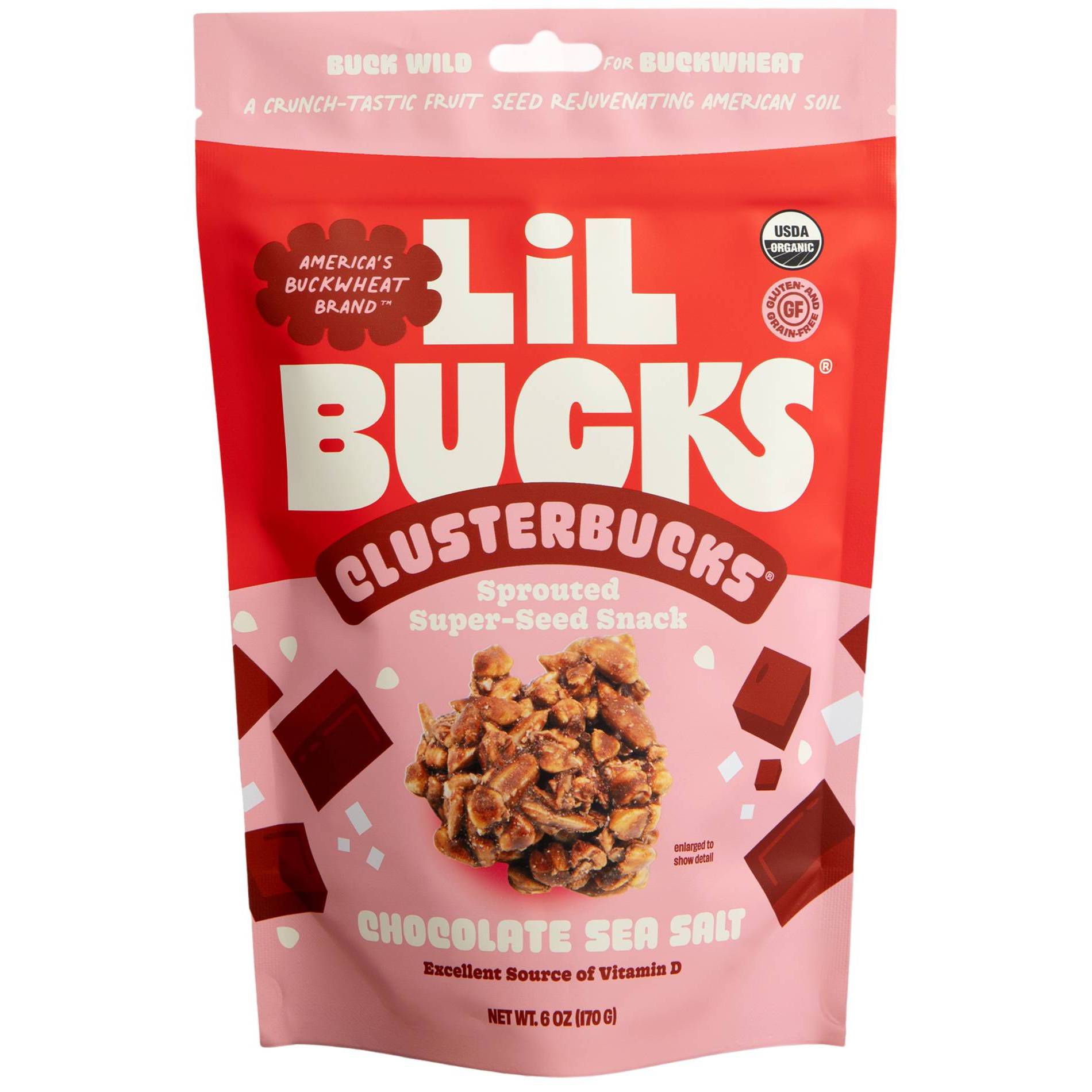 Lil Bucks Organic Chocolate Sea Salt Clusterbucks Granola - 6oz