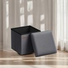 SONGMICS Storage Ottoman Bench Leather Ottoman with Storage - 3 of 4