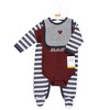 Hudson Baby Infant Boy Cotton Sleep and Play, Bodysuit and Bandana Bib Set, Boy Daddy - 2 of 4