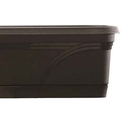 Medallion Black 36" Resin Hanging Windowsill Garden Box Planter - Set of 3