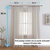 HLC.ME Penelope Faux Linen Textured Privacy Sheer Light Filtering Rod Pocket Curtains Panels, Set of 2 - 4 of 4