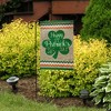 St. Patrick's Day Clover Burlap Garden Flag Shamrock 18" x 12.5" Briarwood Lane - 4 of 4