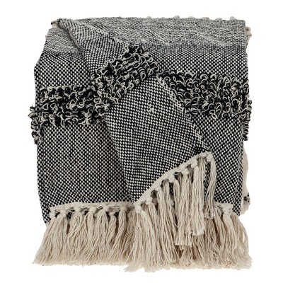 Parkland Collection,Palak Eclectic Beige 52" X 67" Woven Handloom Throw