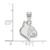 Black Bow Jewelry 10k White Gold Louisville Cardinals NCAA Small Pendant - 2 of 3
