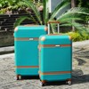 Gulches Hardshell Luggage Sets 3 Piece double spinner 8 wheels Suitcase with TSA Lock Lightweight 20''24''28'' - 3 of 4