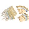 Jack Richeson Utility White Bristle Brushes Assortment,  Flat Type, Assorted Sizes , Set of 48 - 2 of 3