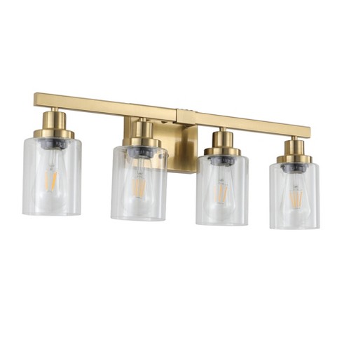 Bella Depot Golden 4-Light Vanity Light  with Clear Glass Shades - image 1 of 4