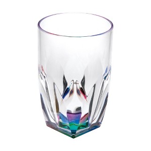 FONTOI Rainbow Diamond Acrylic Glasses Drinking, BPA Free Cocktail Glasses Drinkware Set Drinking Water Glasses - 1 of 4