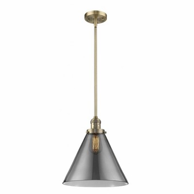 Cone - 1 Light Mini Pendant In Industrial Style-16 Inches Tall and 12 Inches Wide