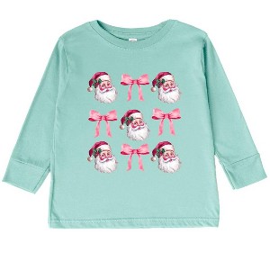 The Juniper Shop Coquette Santa Chart Toddler Long Sleeve Tee - 1 of 3