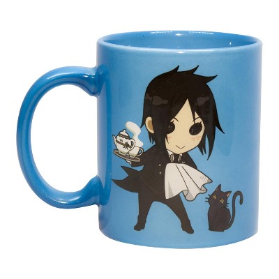 Surreal Entertainment Black Butler Mug | Black Butler Chibi Sebastian and Cat Coffee Mug