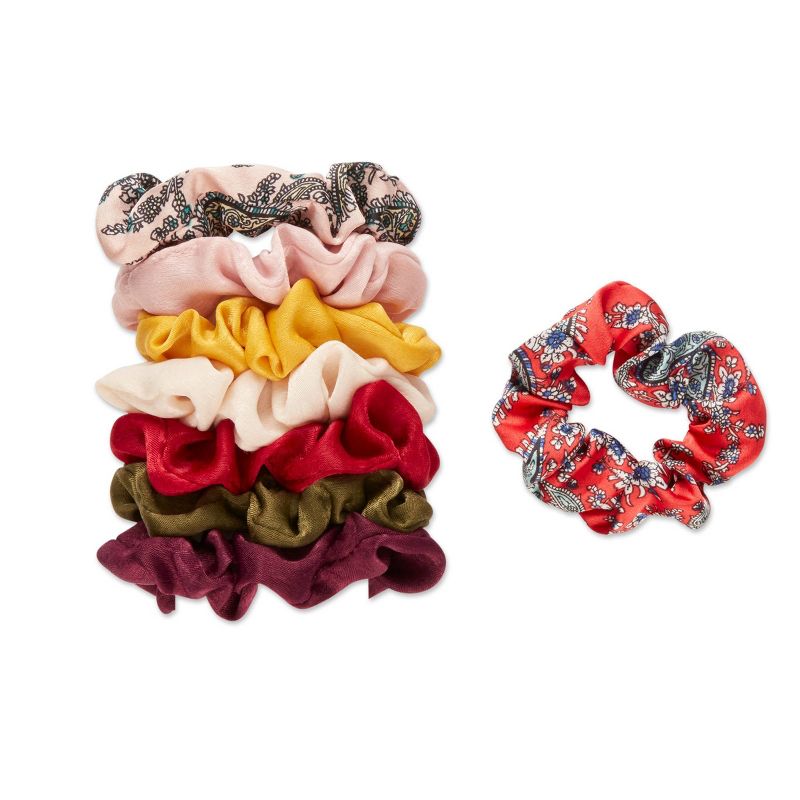 sc&#252;nci No Damage Assorted Fabric Scrunchies - Bold/Neutral - All Hair - 8pcs, 2 of 4