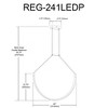 Dainolite Simone 1 - Light Pendant in  Aged Brass - 2 of 3