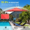 Gloweer 10FT/9FT/7.5FT Patio Umbrella, Outdoor Table Umbrella with Push Button Tilt and Crank, UV Protection Waterproof Market Umbrella - 2 of 4
