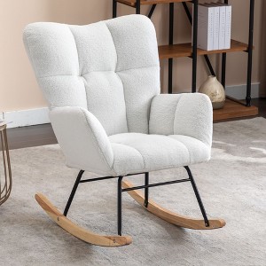 CAVINAS Rocking Chair Accent Chair Mid Century Modern Glider Rocking Chair with Padded Seat - 1 of 4