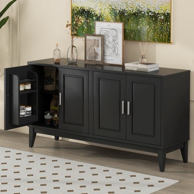 Areol Minimalist Style Storage Cabinet With 4 Doors,Indoor Furniture,Living Room Cabinet With Adjustable Shelf -Maison Boucle