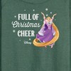 Women's - Disney - Full Of Christmas Cheer Rapunzel Lightweight French Terry Wide Neck Long Sleeve Shirt - 2 of 4