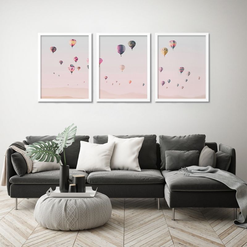 Americanflat Modern Landscape (Set Of 3) Triptych Wall Art Turkish Hot Air Balloons By Sisi And Seb - Set Of 3 Framed Prints, 5 of 7