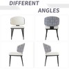 Modern Curved Backrest Dining Chairs Set of 6, PU Leather Upholstered Chair, Kitchen Chairs with Metal Legs for Dining Room - 3 of 4