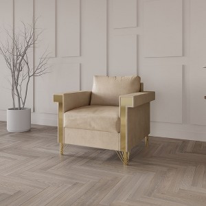ChaletPosh Velvet Chair - 1 of 4