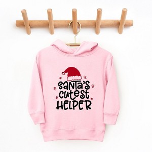 The Juniper Shop Santa's Cutest Helper Glitter Toddler Graphic Hoodie - 1 of 3