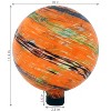 Sunnydaze Indoor/Outdoor Artistic Gazing Globe Glass Garden Ball for Lawn, Patio or Indoors - 10" Diameter - 3 of 4