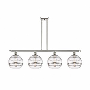 Rochester - 4 Light Stem Hung Island In Industrial Style-12.13 Inches Tall and 48.25 Inches Wide - 1 of 1