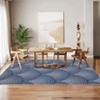 Machine Washable Area Rug Modern Abstract Decorative Non Slip Backing Low Pile Contemporary Lines Rugs - 3 of 4
