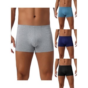 INSPIRE CHIC Men's 4 Pack Underwear Soft Solid Color Boxer Briefs - 1 of 4